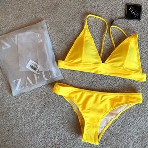 Zaful Rubber Ducky Yellow Bikini NWT